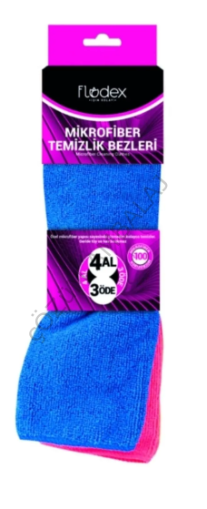 FLODEX Temizlik Bezi Mikrofiber 4 Al 3 Öde