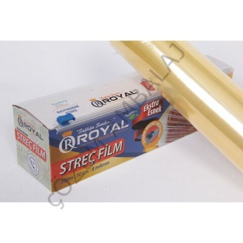 Royal PE 8 Mikron Kutulu Gıda Streci 30cm 300m (24 Adet)