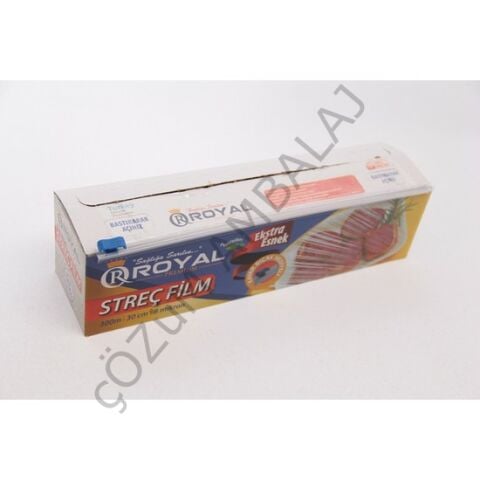 Royal PE 8 Mikron Kutulu Gıda Streci 30cm 300m (24 Adet)