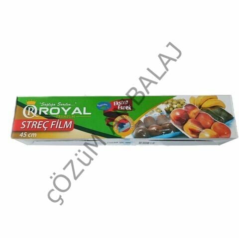 Royal PE 8 Mikron Kutulu Gıda Streci 45Cm 300m (16 ADET)
