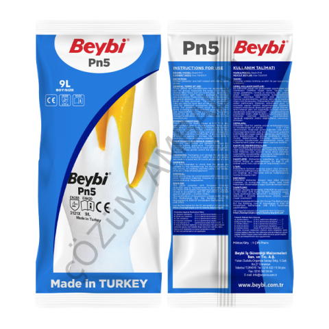 Beybi PN5 Polyester Örme Nitril Eldiven